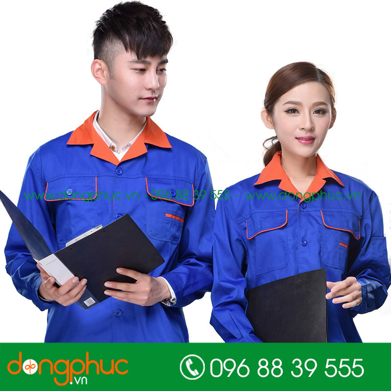 Mẫu bảo hộ màu xanh bích phối cam